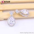 90969 xuping joyería de moda 2018 china tendencias productos de color de plata bijuteria mujeres zirconia pendientes cúbicos